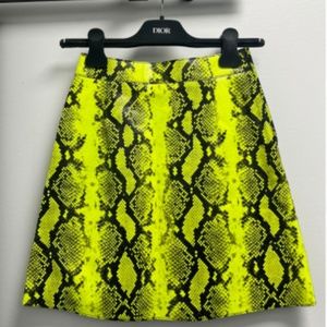 OFF WHITE LEATHER SKIRT SNAKE PRINT